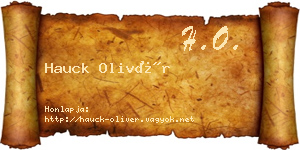 Hauck Olivér névjegykártya