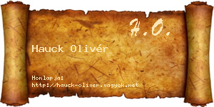 Hauck Olivér névjegykártya